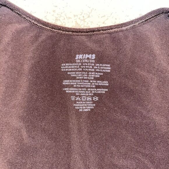 SKIMS (3XL) Seamless Sculpt Long Sleeve Open Bust Brief Bodysuit Cocoa Brown EUC - Picture 6 of 13